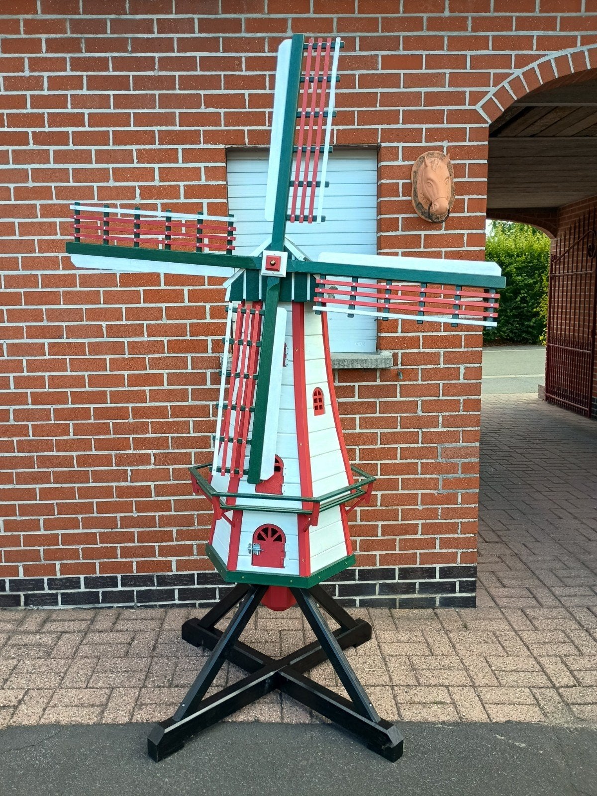 Houten molen 2.40m hoog, Ophalen