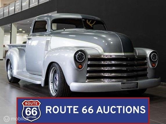 Chevrolet 3100 Pickup | 1948 | Route 66 Auctions, Auto's, Chevrolet, Zwart, Bedrijf, Handgeschakeld