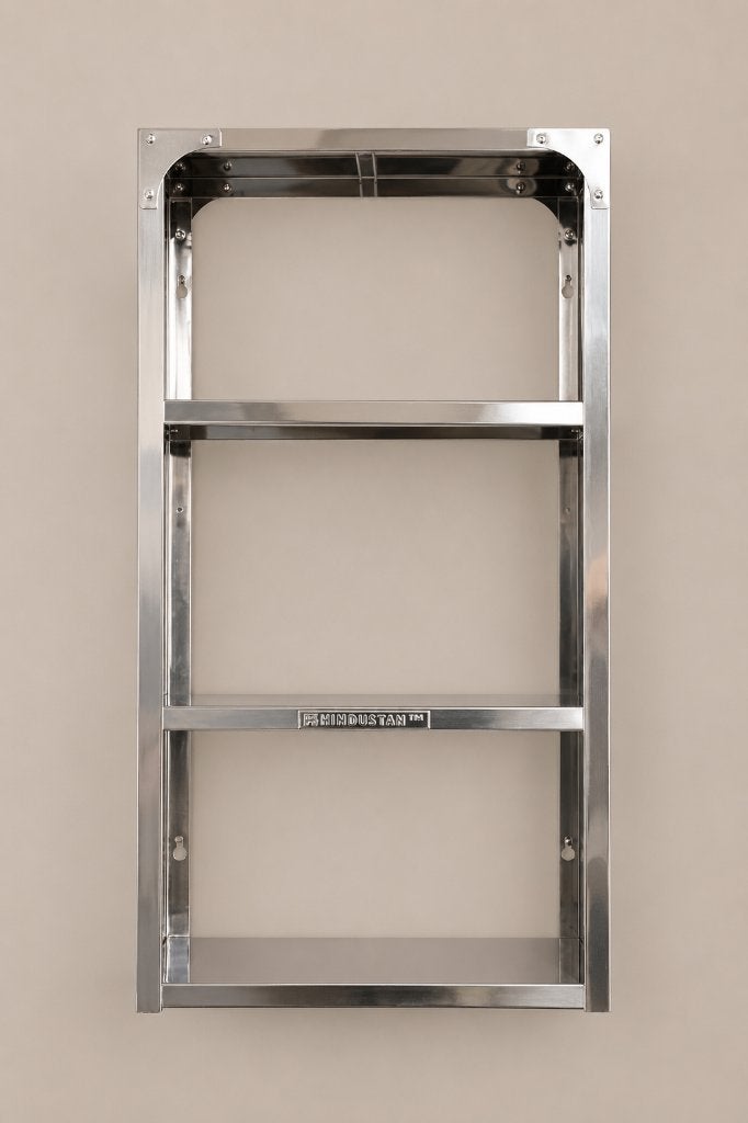 Traditionele Indiase planken 76x40 cm, Verzenden, Nieuw, Etagère, Metaal