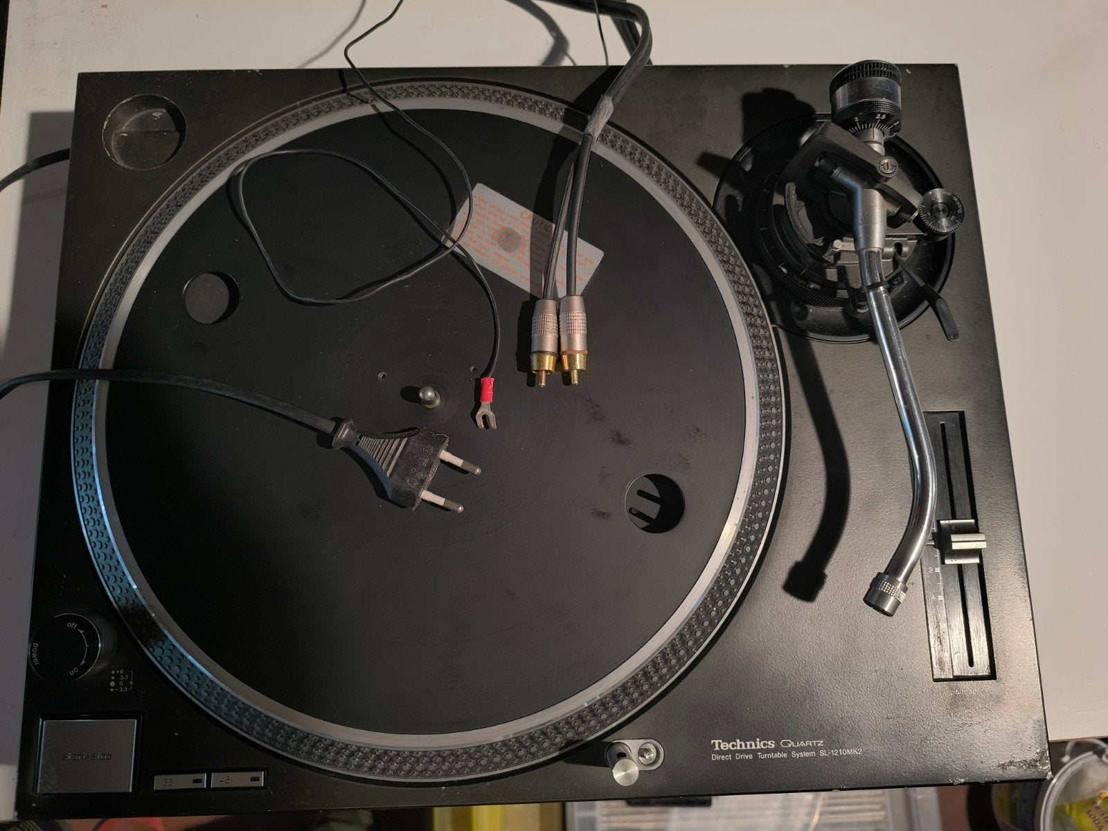 Technics SL 1210 mk2, Réglage pitch, Tourne-disque, Enlèvement, Utilisé