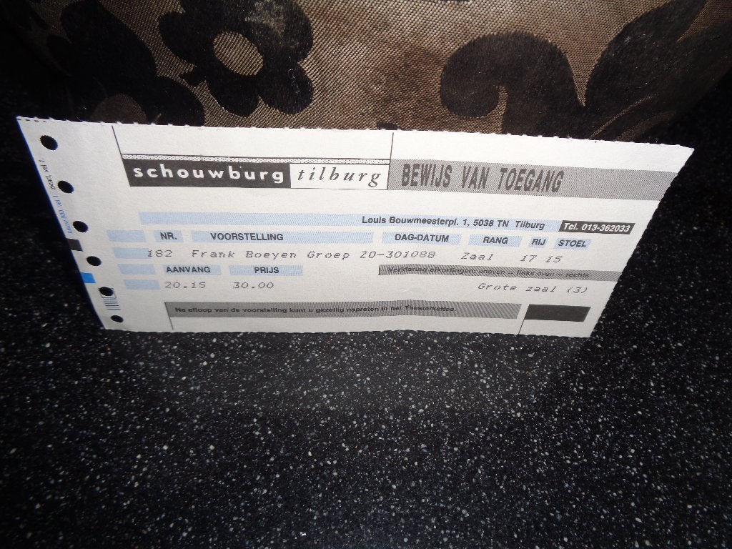 4 retro TICKETS: U2-dEus-Cuby & Blizzards-Frank Boeyen Groep