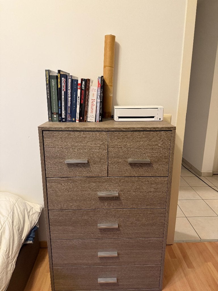 Wooden chest of drawers, 25 à 50 cm, 5 tiroirs ou plus, Comme neuf, Enlèvement