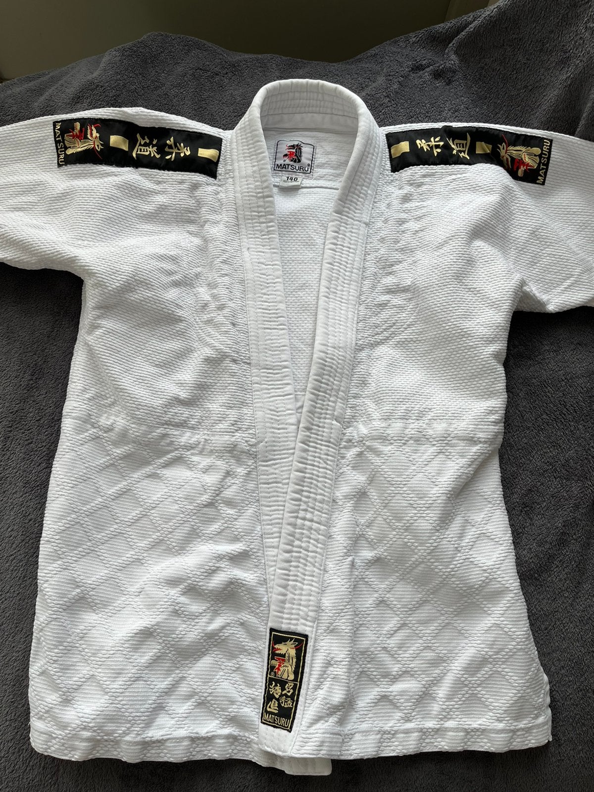 Judopak maat 140 - Matsuru, Sport en Fitness, Vechtsporten en Zelfverdediging, Ophalen, Zo goed als nieuw