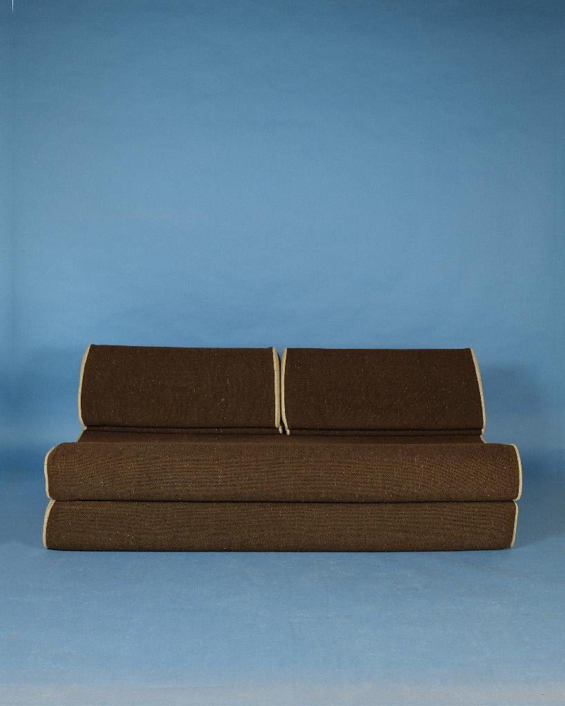 canapé vintage des années 70 — canapé-lit — méridienne, 75 à 100 cm, Vintage midcentury design, Enlèvement, Utilisé
