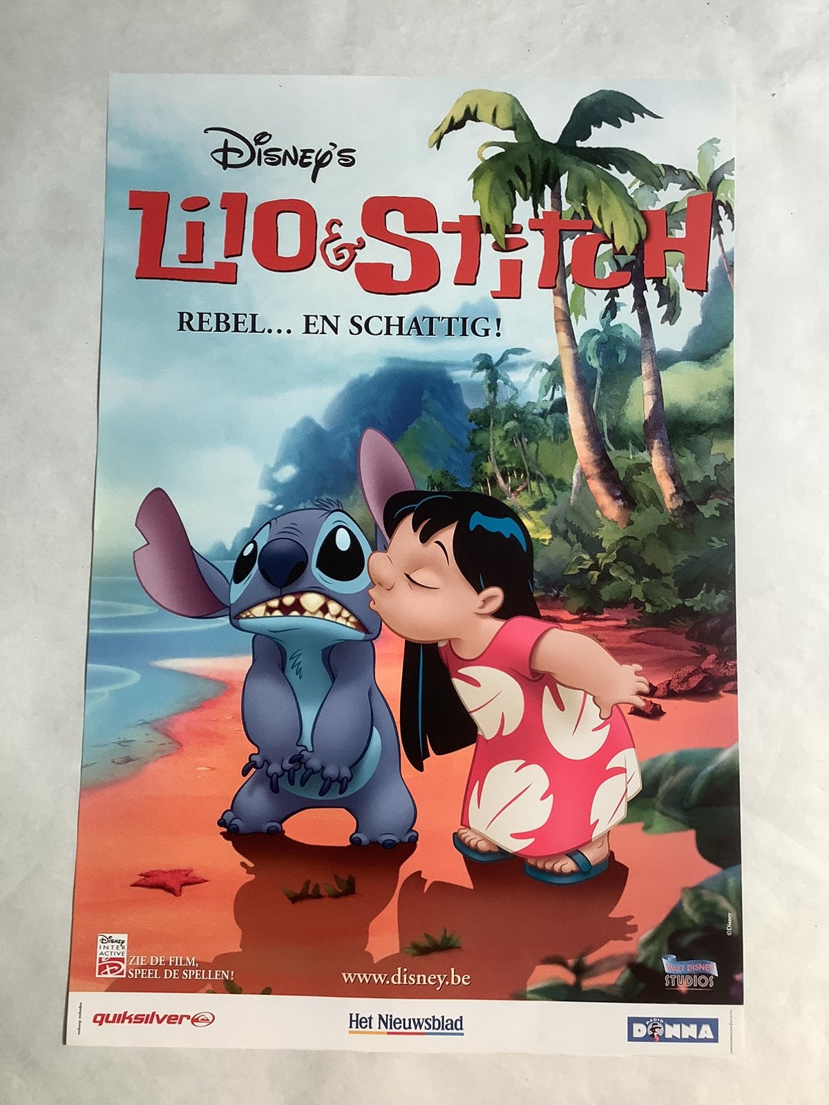 LILO & STITCH   filmposter  40-60 cm, Ophalen of Verzenden, Zo goed als nieuw