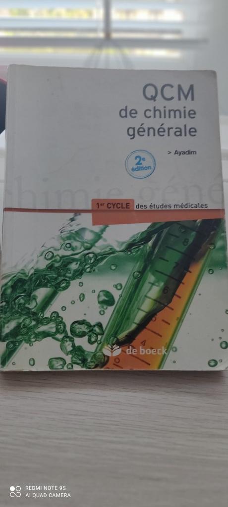 De Boeck - QCM de chimie générale, Livres, Enlèvement ou Envoi, Autres sciences, Utilisé, De boeck