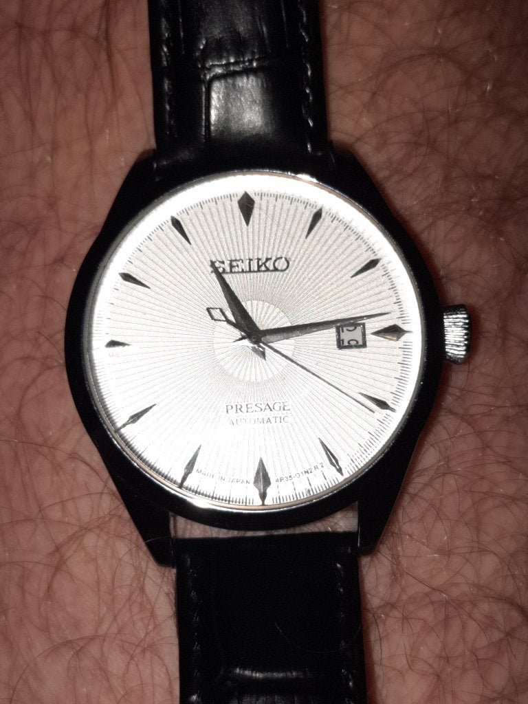 Montre Seiko presage neuve edition limitée, Handtassen en Accessoires, Seiko, Leer, Staal, Polshorloge