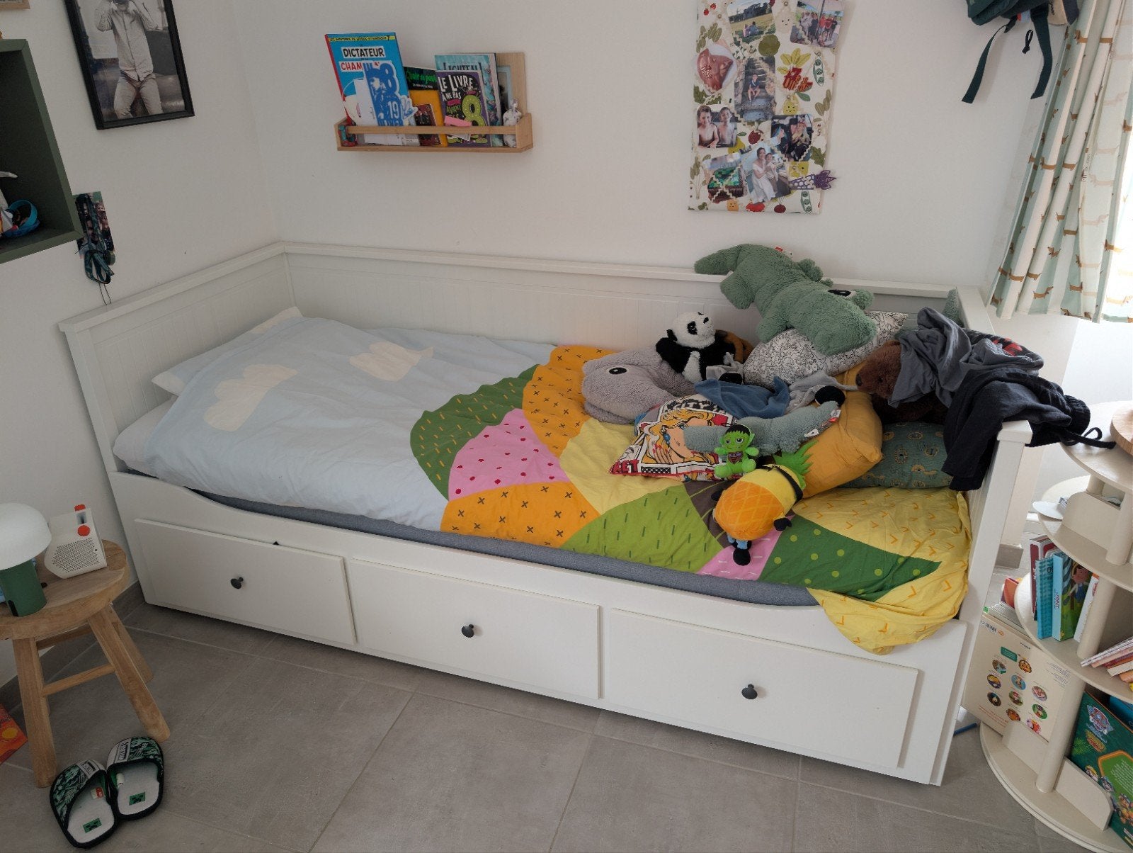 ️ 2 Lits banquette IKEA Hemnes (Blancs), Enlèvement