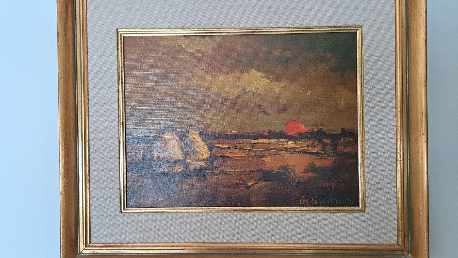 Schilderij Lea Vanderstraeten 30x40cm, Enlèvement, Peinture à l'huile, Paysage
