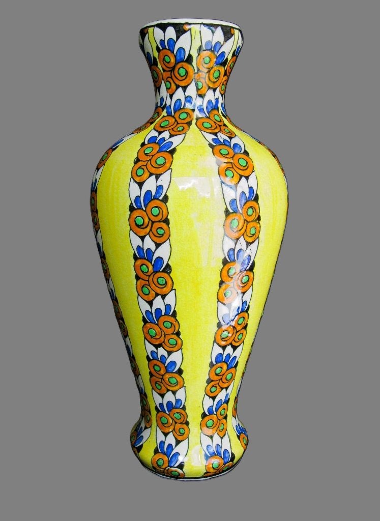 Art deco Boch Keramis D874 Charles Catteau vaas., Ophalen