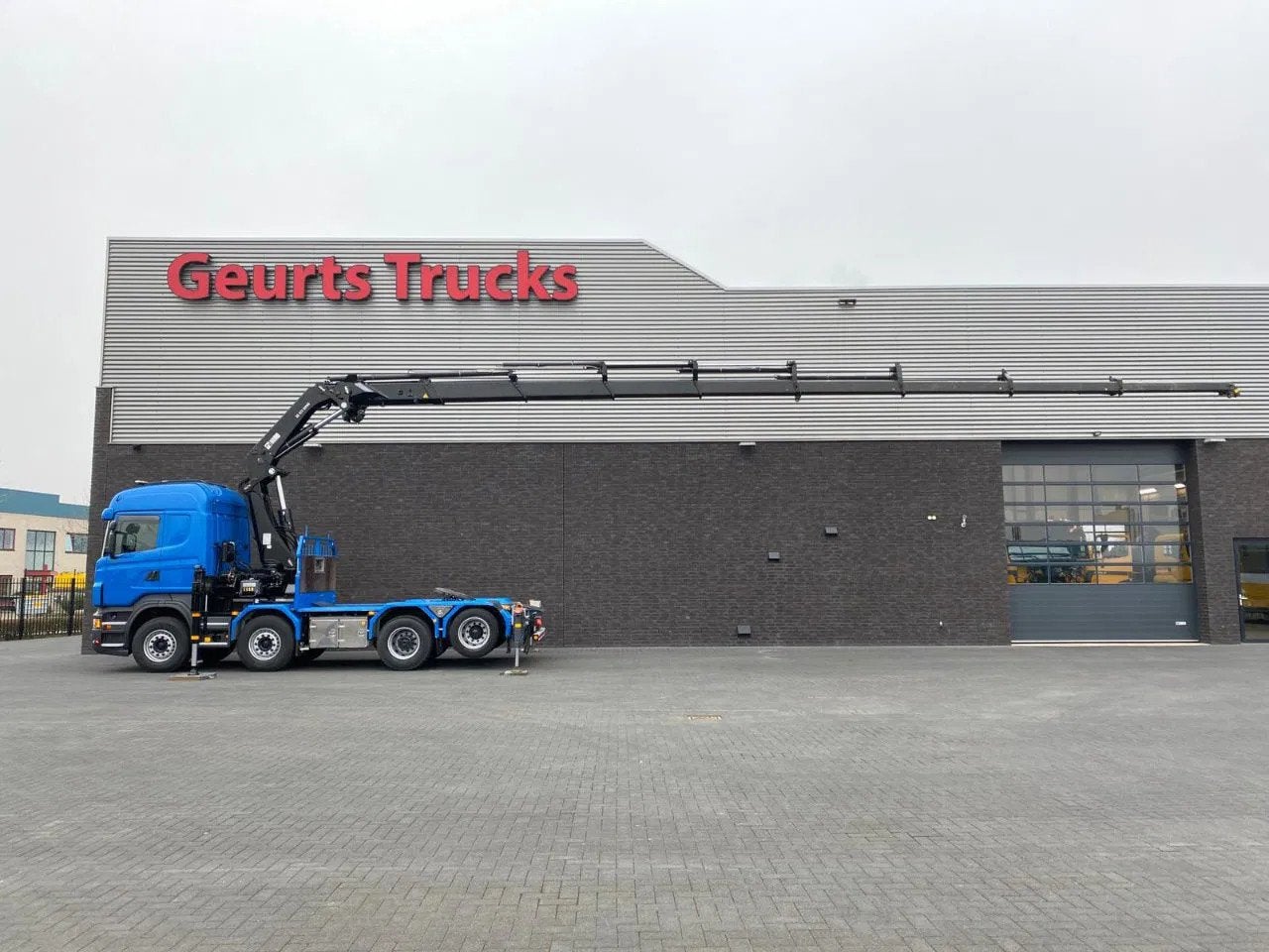 Scania R560 V8 8X2 TREKKER/BAKWAGEN + HIAB 477E-8 HIPRO KRAA, Auto's, Vrachtwagens, Automaat, Euro 5, Scania, Blauw