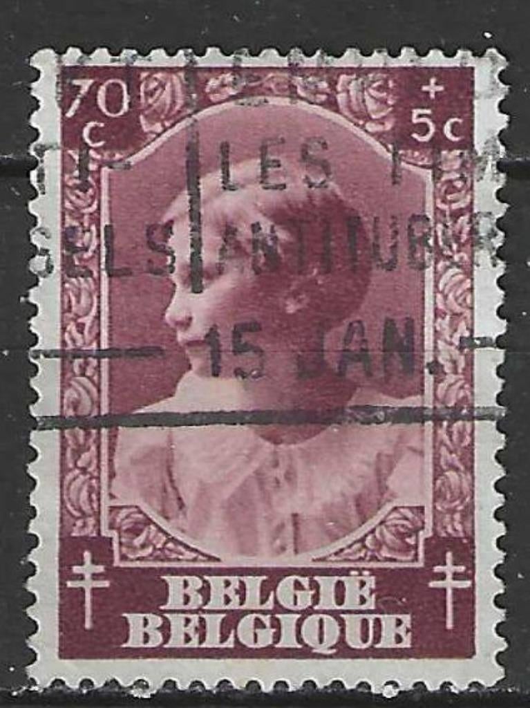 Belgie 1937 - Yvert/OBP 462 - Josephine-Charlotte (ST), Postzegels en Munten, Verzenden, Gestempeld, Gestempeld, Koninklijk huis