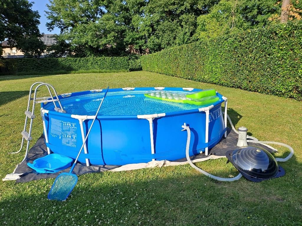 zwembad intex diameter 366cm hoogte 76 cm, Tuin en Terras, Ophalen, Gebruikt, Minder dan 80 cm, Rond