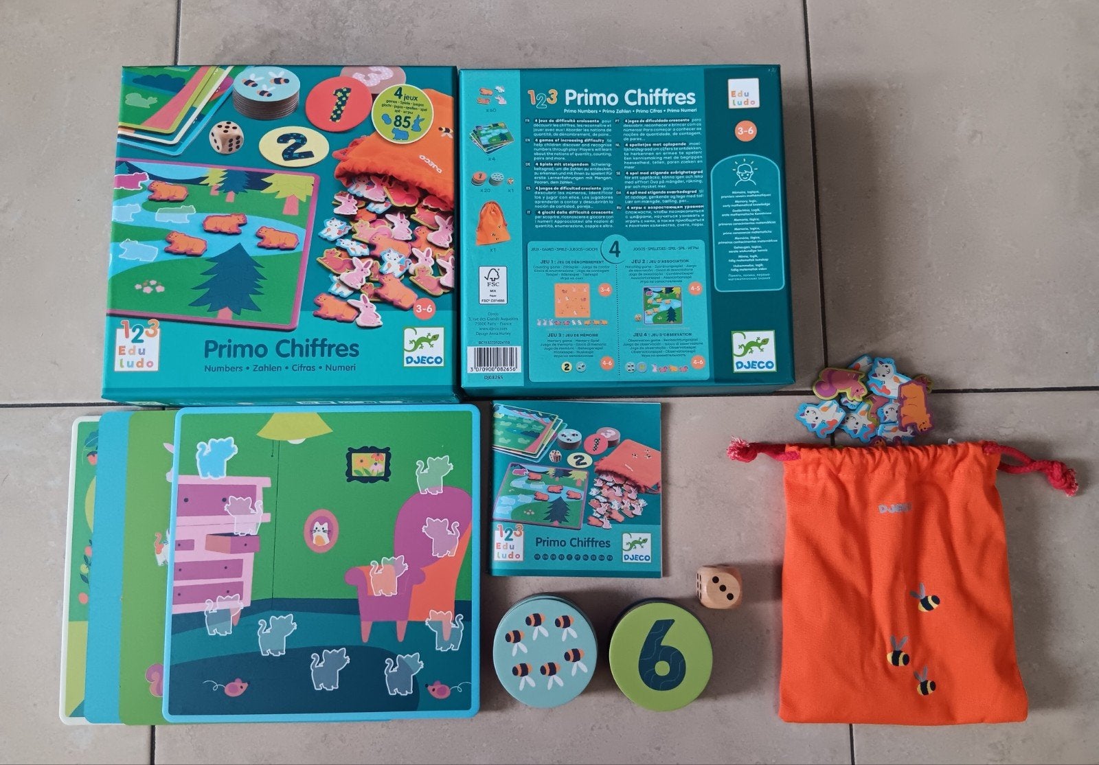 Eduludo: primo chiffres Djeco, Enlèvement ou Envoi
