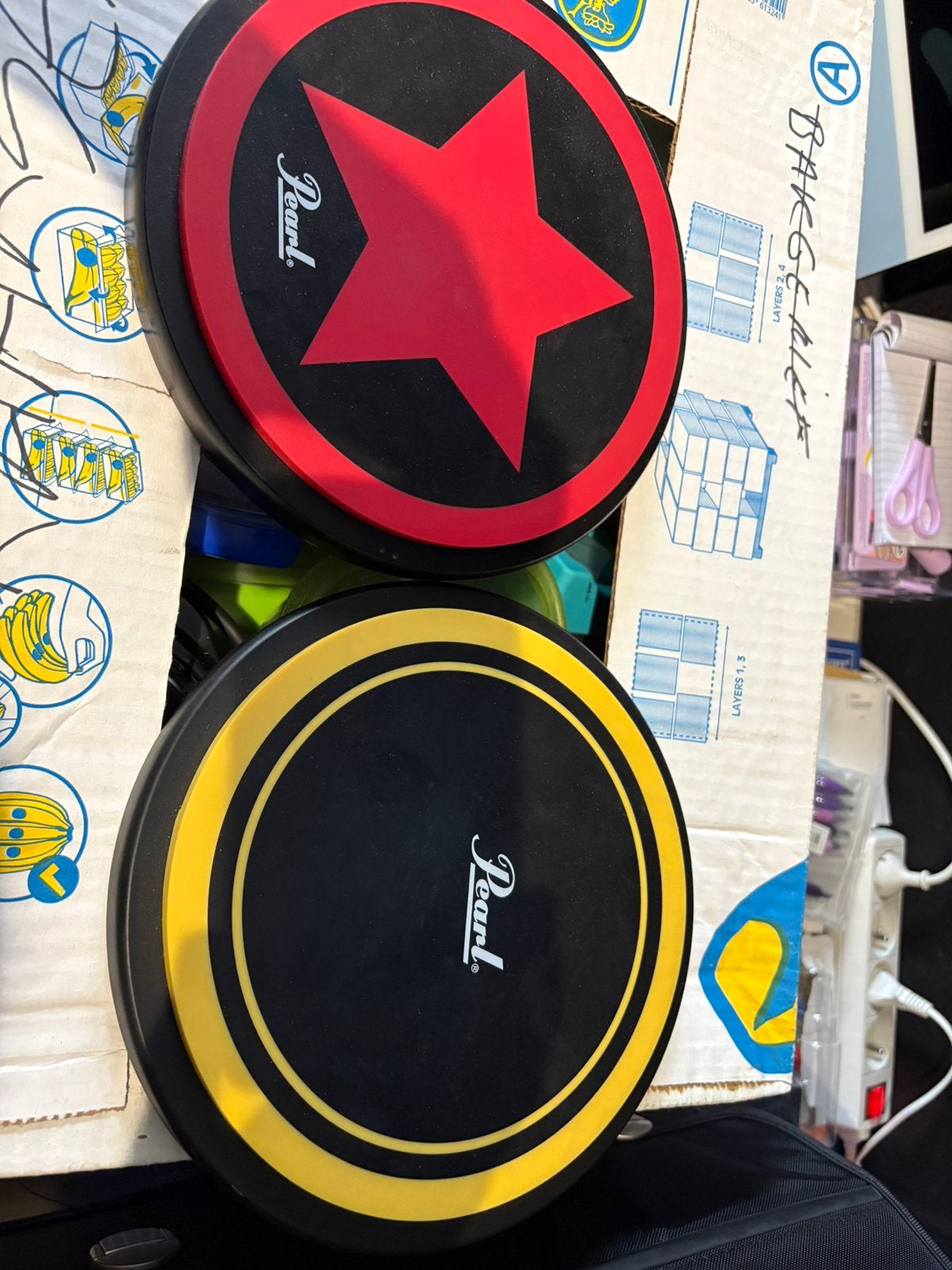 te koop 2 drumpads om leren trommelen of drummen, Enlèvement, Comme neuf