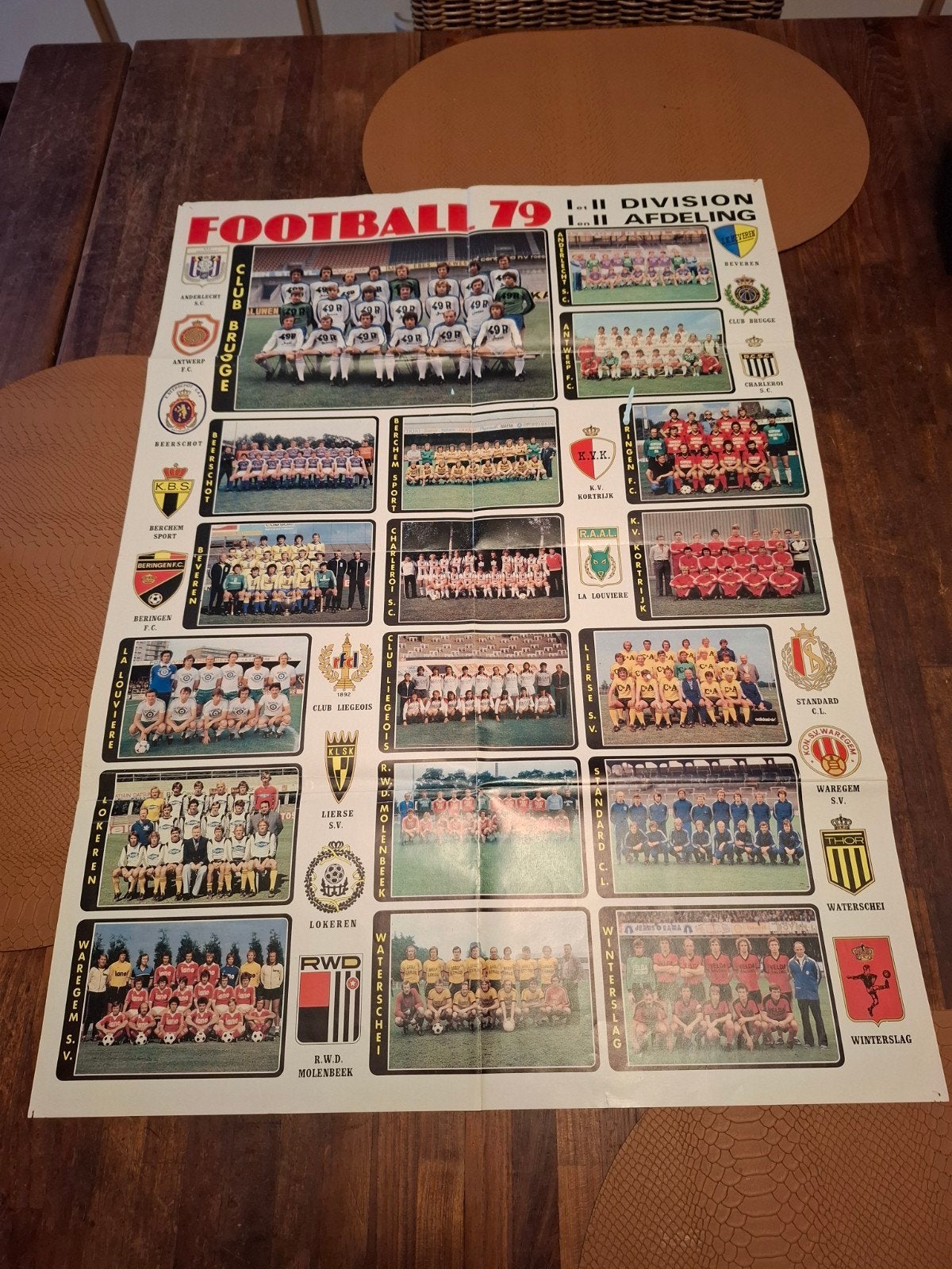 Panini posters football 1979, 1980 en poster  Royal Antwerp, Postzegels en Munten, Ophalen of Verzenden