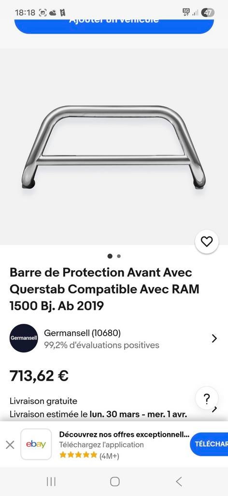 Pare buffle RaM, Enlèvement, Dodge