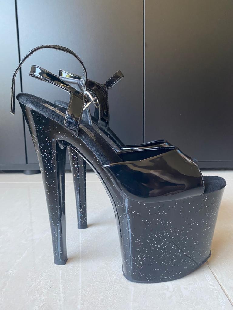 Pleaser heels zwart met glitter, Kleding | Dames, Ophalen, Zo goed als nieuw, Zwart