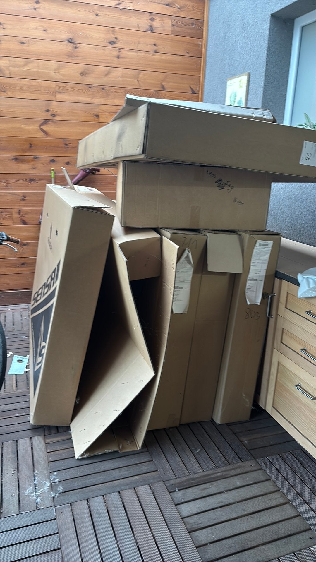 Kartonnen fiets dozen., Tuin en Terras, Bergingen en Tuinkasten, Ophalen of Verzenden, Zo goed als nieuw