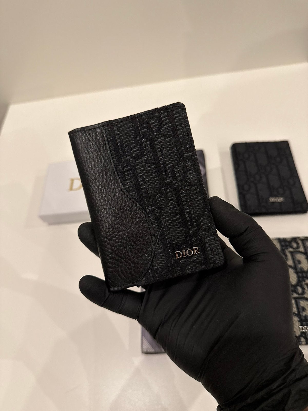 Dior Bifold Saddle Black Cardholder Wallet, Overige merken, Zwart, Nieuw, Ophalen of Verzenden