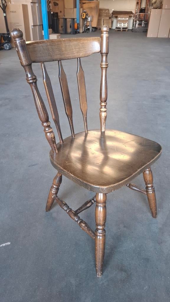 40 Engelse pub horeca cafe lord windsor houten bistro stoel, Bruin, Ophalen of Verzenden, Zo goed als nieuw, Vijf, Zes of meer stoelen