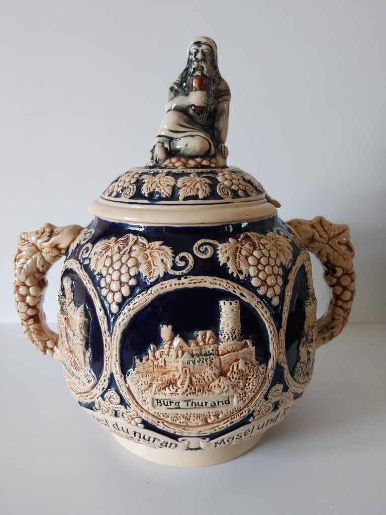 Decoratieve vintage Duitse bierpul Burg Thurant, Mosel Alken, Antiek en Kunst, Ophalen