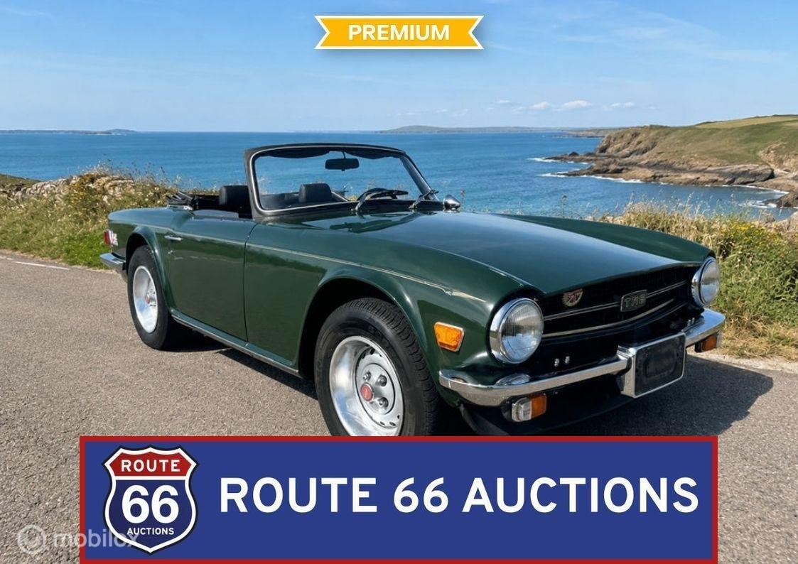 Triumph TR6 | 1976 | Route 66 Auctions, Triumph, Zwart, Bedrijf, Handgeschakeld