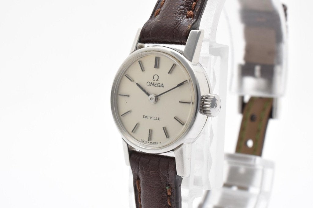 OMEGA HORLOGE ORIGINEEL, Ophalen, Leer, Staal, Polshorloge