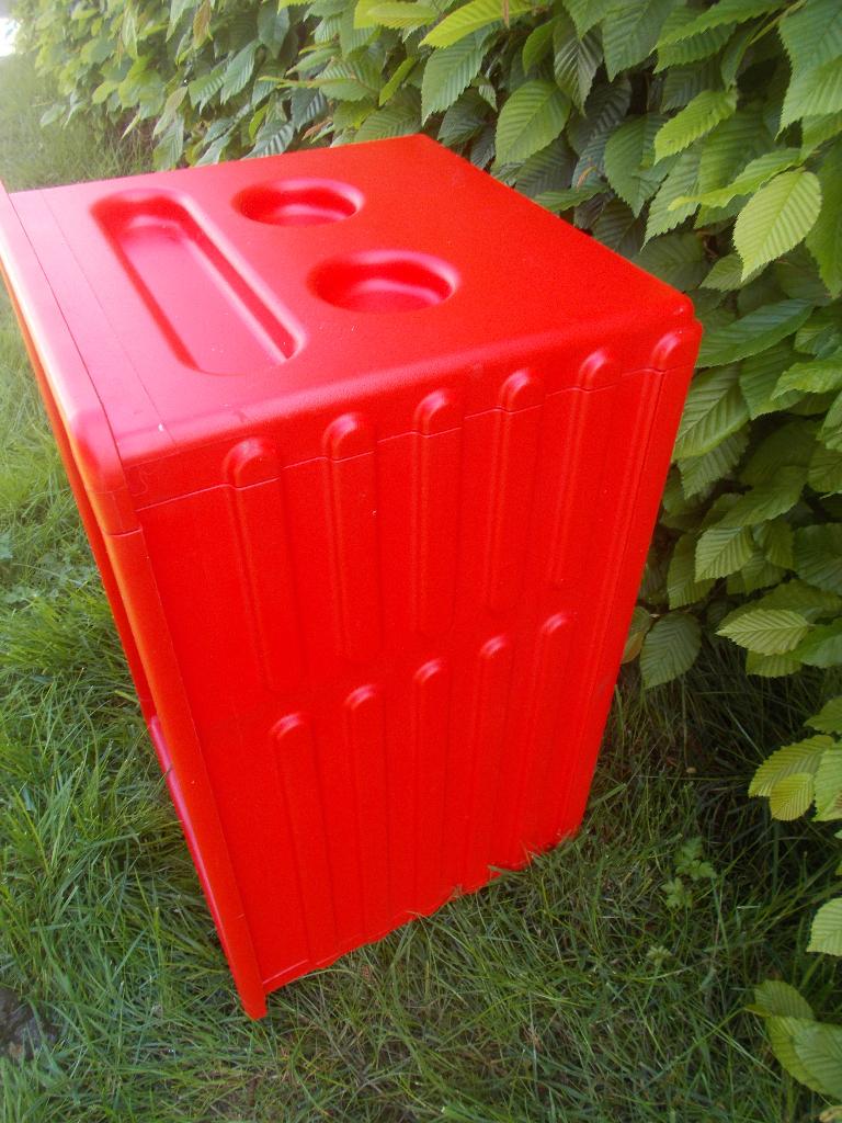 Desserte / Chevet vintage IKEA DIDRIK (2002) - Rouge, Maison & Meubles, Tables | Dessertes, Enlèvement, Comme neuf