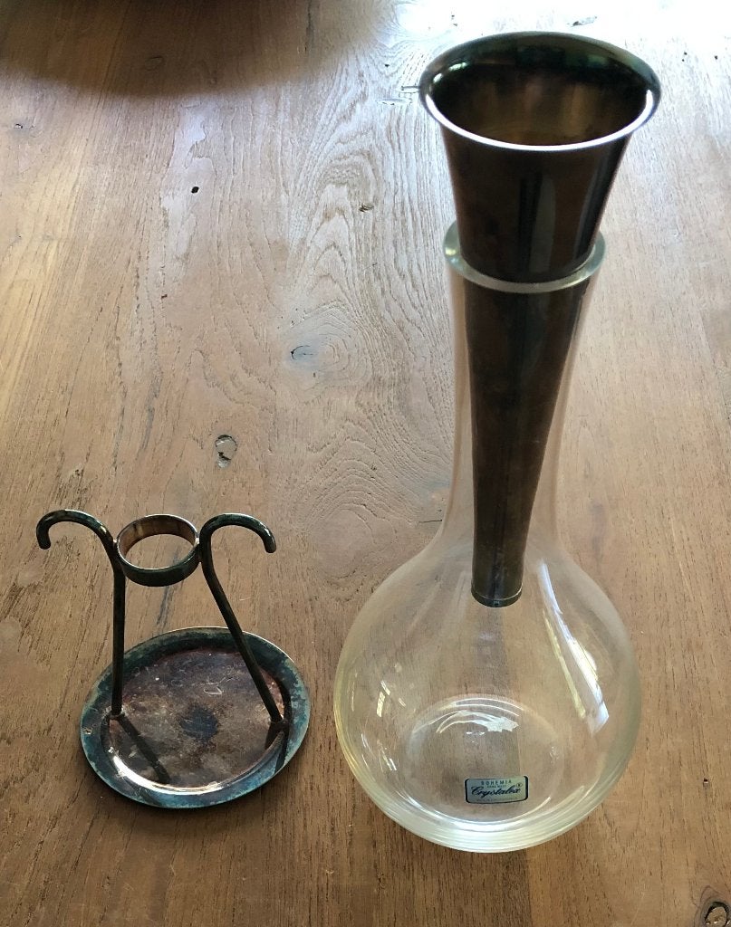Carafe à vin "Decant Air" (argent et cristal de Bohême), Enlèvement, Utilisé, Autres types
