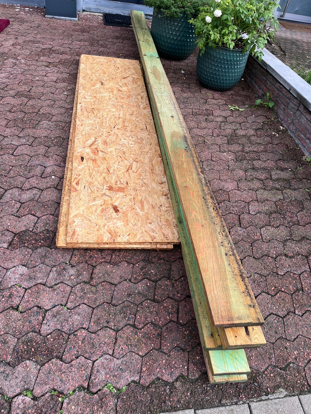 Geinpregneerde planken, Doe-het-zelf en Bouw, 25 tot 50 mm, Zo goed als nieuw, Plank, 300 cm of meer