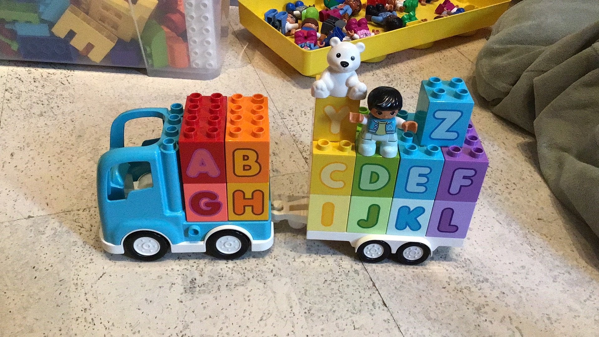Duplo - alfabetauto, Kinderen en Baby's, Speelgoed | Duplo en Lego, Ophalen, Zo goed als nieuw, Duplo