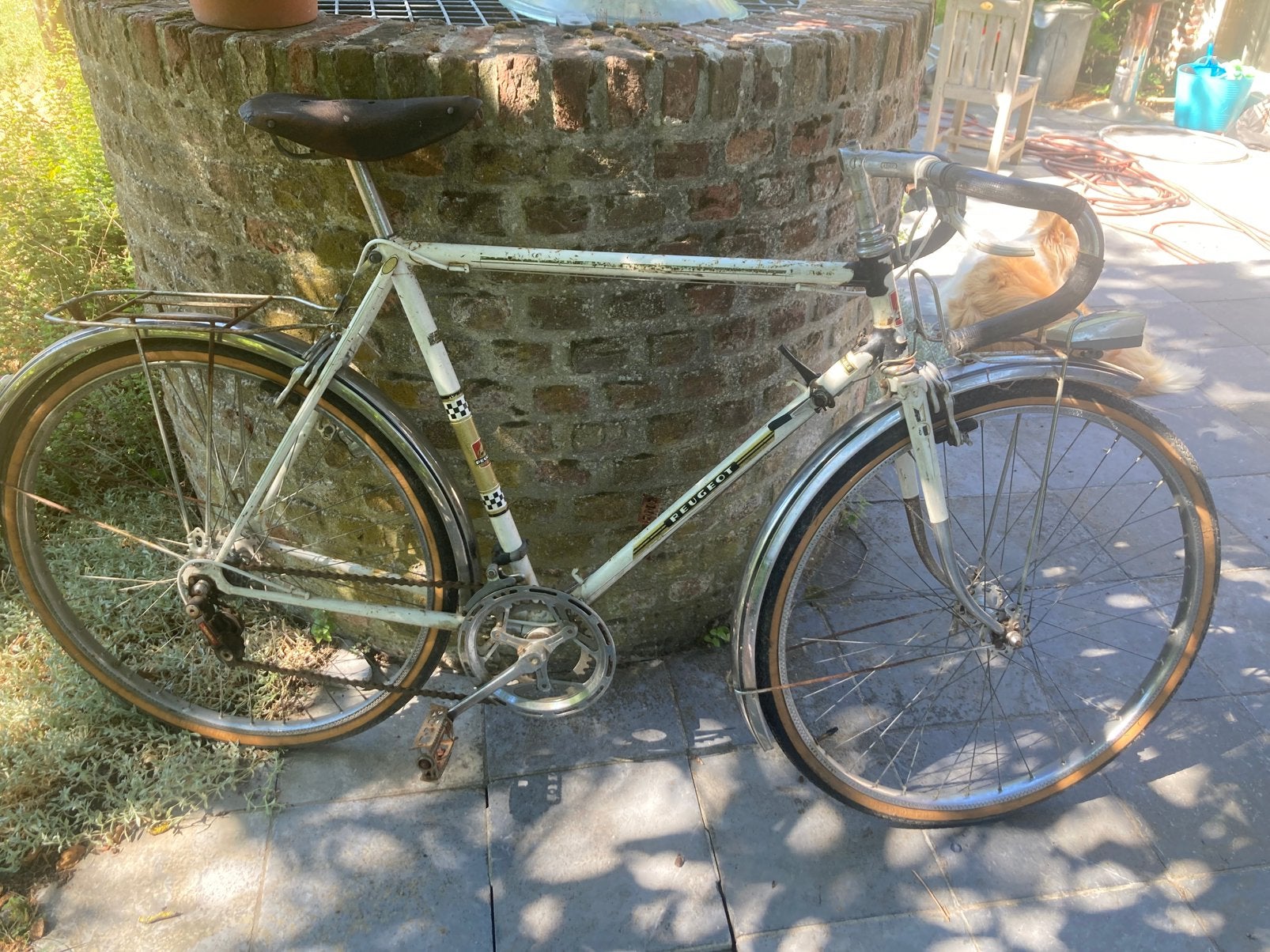 Retro koersfiets Peugeot, Ophalen