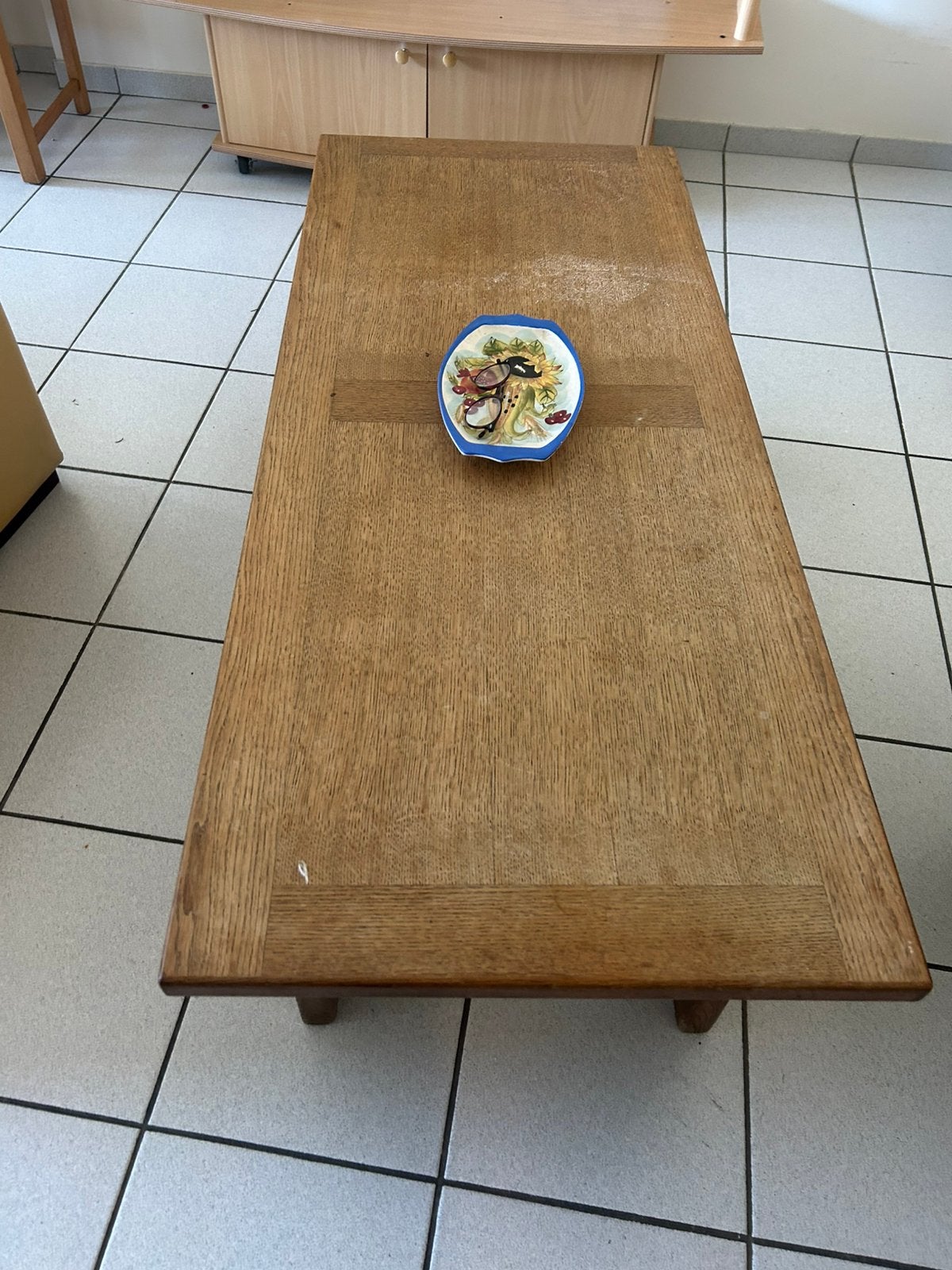 Table basse en chêne massif, Maison & Meubles, 100 à 150 cm, Comme neuf, Enlèvement, 50 à 100 cm