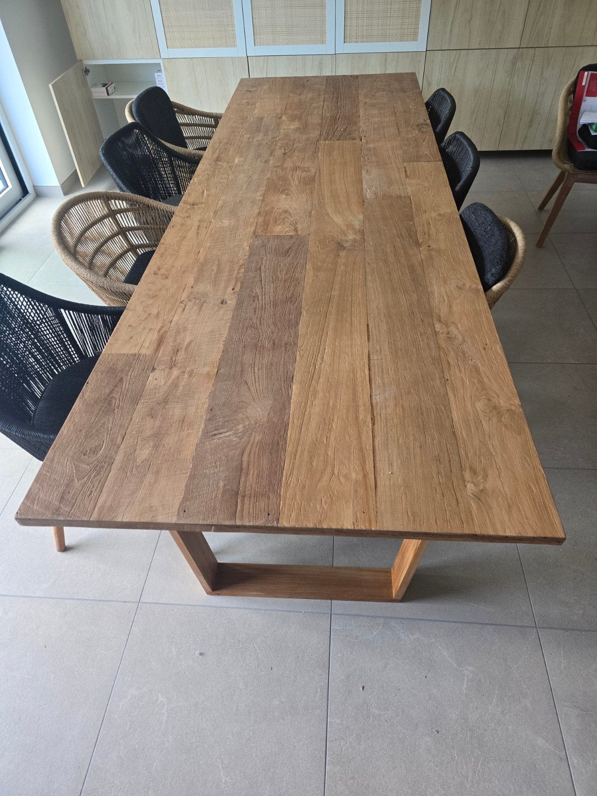 tafel teak 3m op 1m, Ophalen, 100 tot 150 cm, 75 – 100, Authentiek