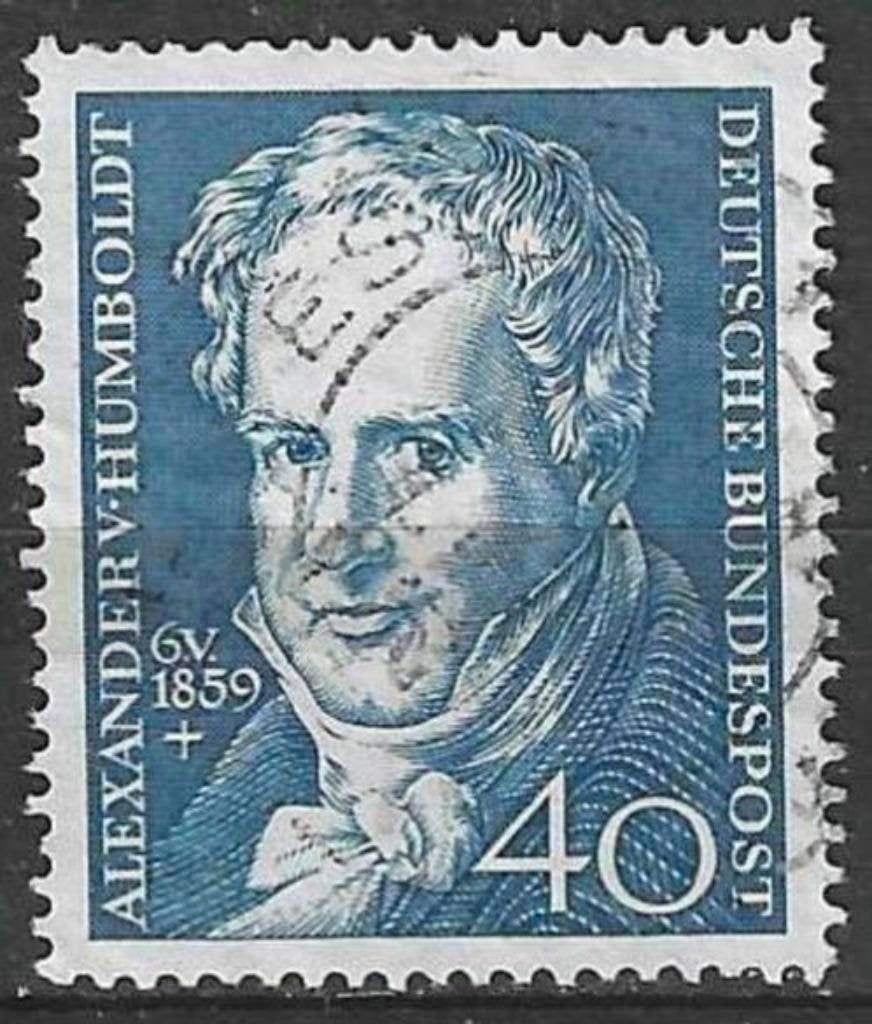 Allemagne Bundepost 1959 - Yvert 180 - von Humboldt (ST), Envoi, Affranchi