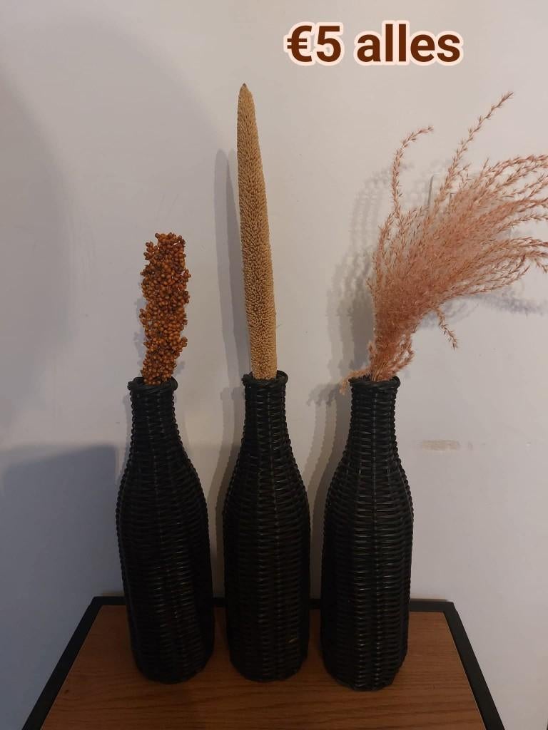 Flessen vaasjes, Maison & Meubles, Accessoires pour la Maison | Vases, Moins de 50 cm, Enlèvement ou Envoi, Utilisé, Autres matériaux