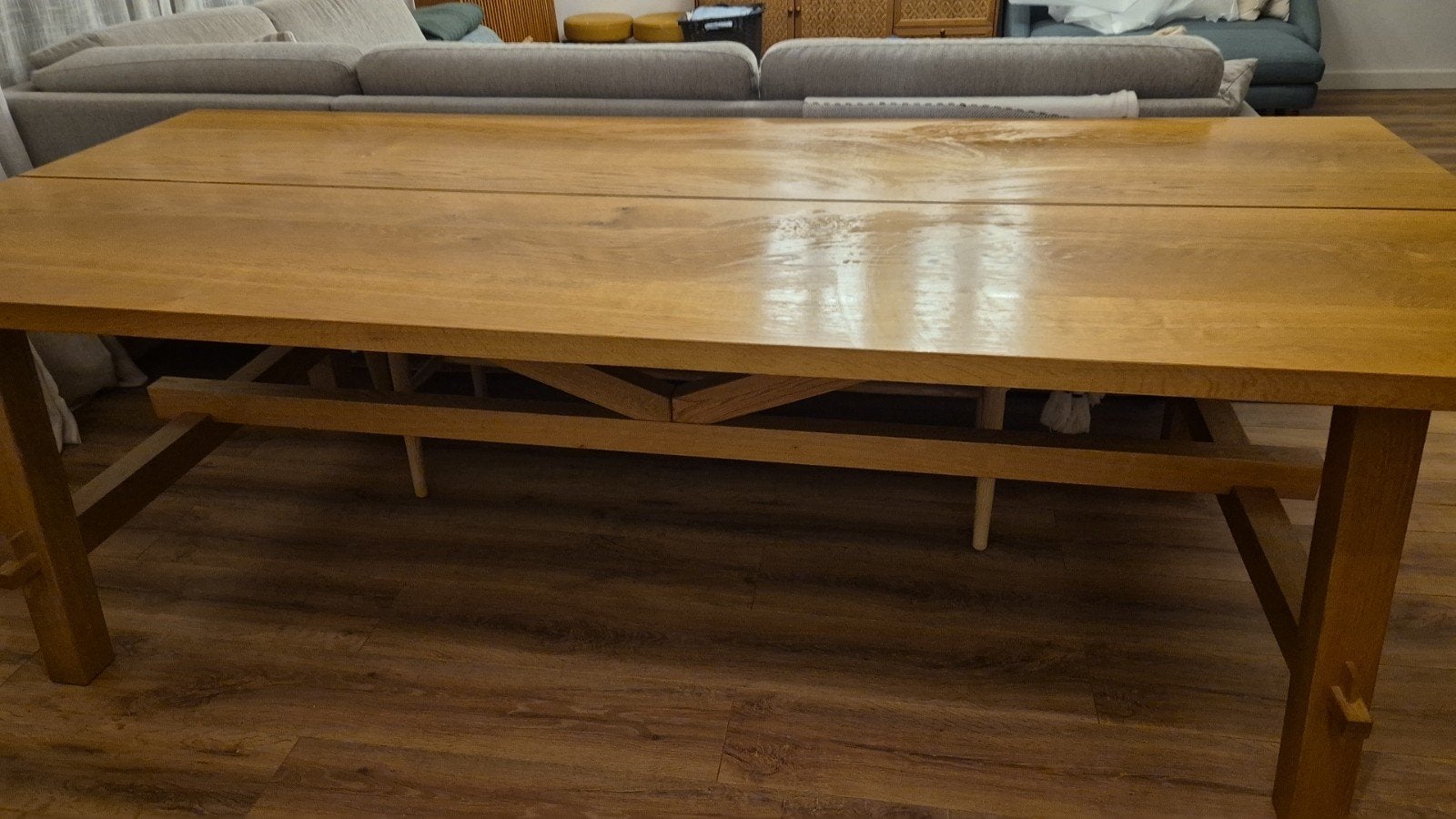 Eettafel Mockelby Ikea, Huis en Inrichting, Ophalen, Gebruikt, 100 tot 150 cm, 200 cm of meer