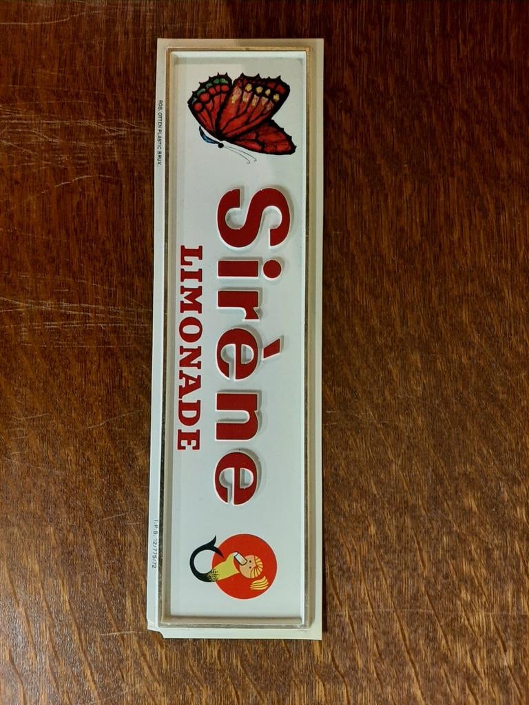 Sirene reclame., Verzamelen, Ophalen of Verzenden, Gebruikt, Reclamebord, Plaat of Schild