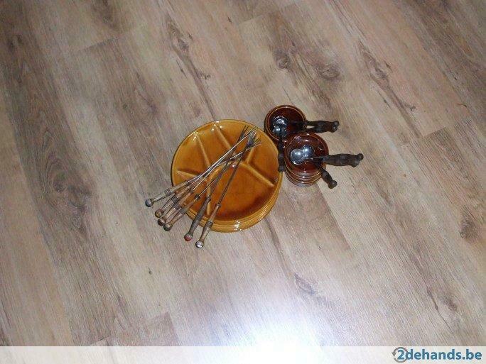 Fondue borden, Ophalen, Gebruikt, Bord(en)
