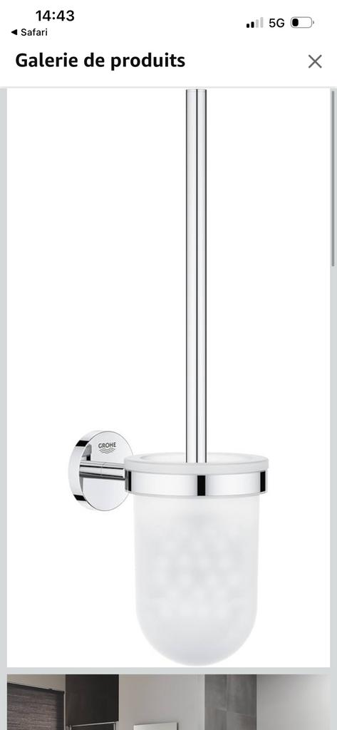 Brosse wc  grohe suspendu neuf, Ophalen, Nieuw, Overige kleuren, Overige typen