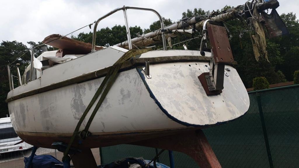 Kleine ,zeilboot met buitenboordmoter, kompleet ., Sports nautiques & Bateaux, Voiliers à cabine & Voiliers, Enlèvement ou Envoi