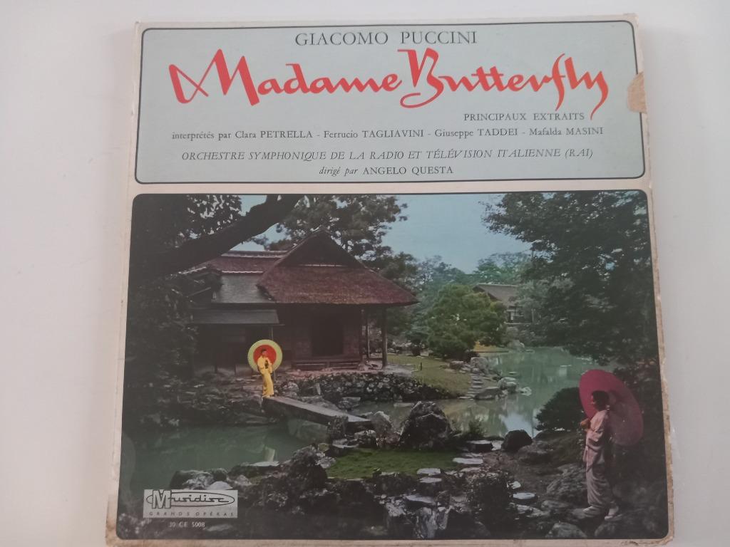 Vinyle LP Madame Butterfly Puccini Opera Taddei Masini, Envoi, 12 pouces, Opéra ou Opérette