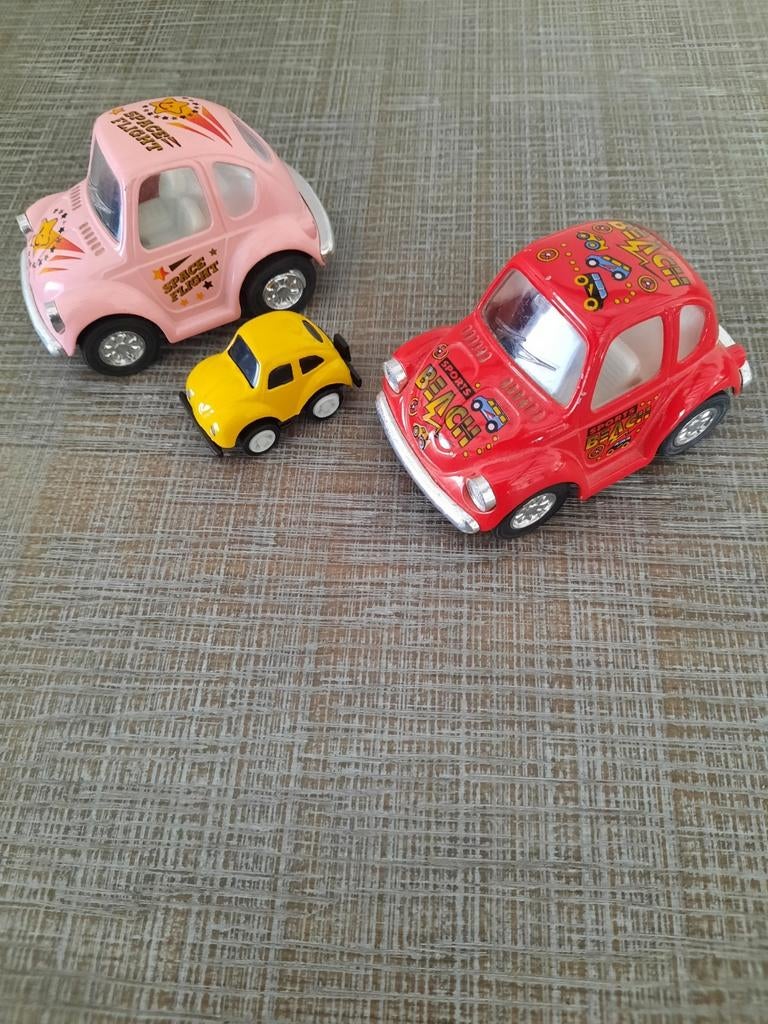 3 metalen speelgoedautootjes, opwindbaar., Ophalen of Verzenden, Zo goed als nieuw