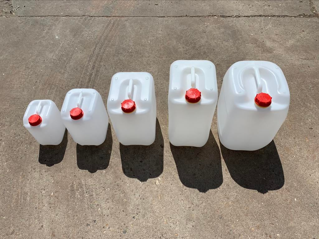 Jerrycans, opslag, bussen, kans, Ophalen, Nieuw