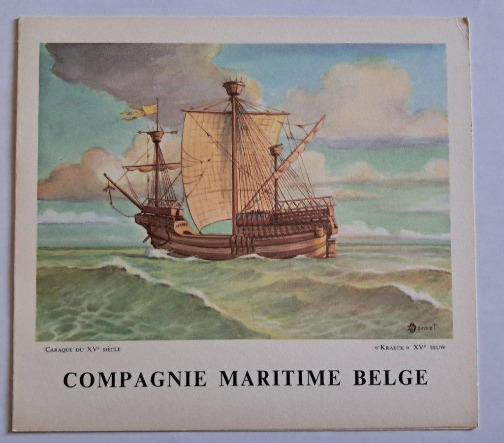 12 cartes CMB bateaux anciens compagnie maritime belge, Collections, Enlèvement ou Envoi