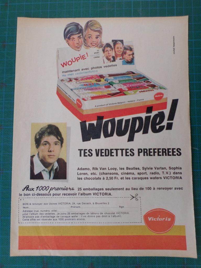 Adamo - publicité papier chocolat Victoria - 1966, Verzamelen, Ophalen of Verzenden, Gebruikt, Overige typen