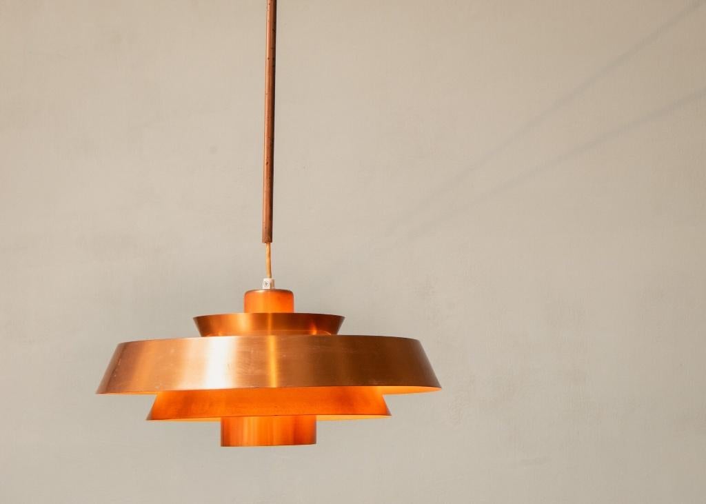 Vintage hanging lamp in copper, Enlèvement