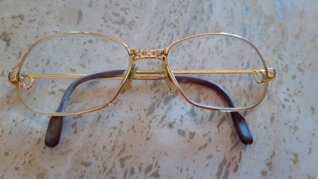Lunettes Cartier "Panthère" en plaqué or 18 carats, Autres marques, Autres couleurs, Comme neuf, Enlèvement