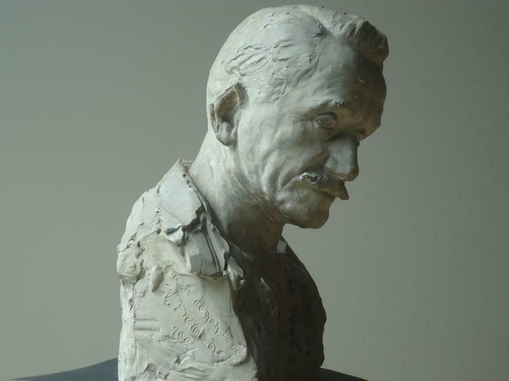 1927 VICTOR DEMANET 'buste de mon père' portret pièce unique, Antiquités & Art, Enlèvement